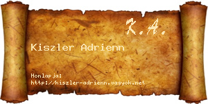 Kiszler Adrienn névjegykártya